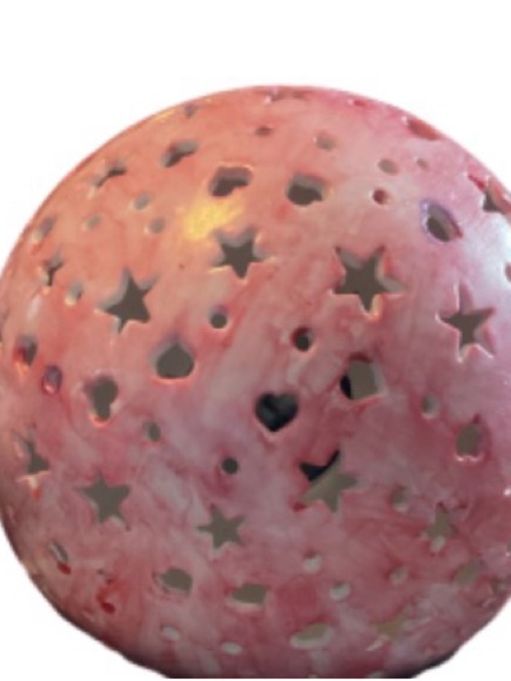 Pink & Blue Ceramic Mushroom Candle Holder. 9” high, 21”mushroom bottom - Picture 4 of 4